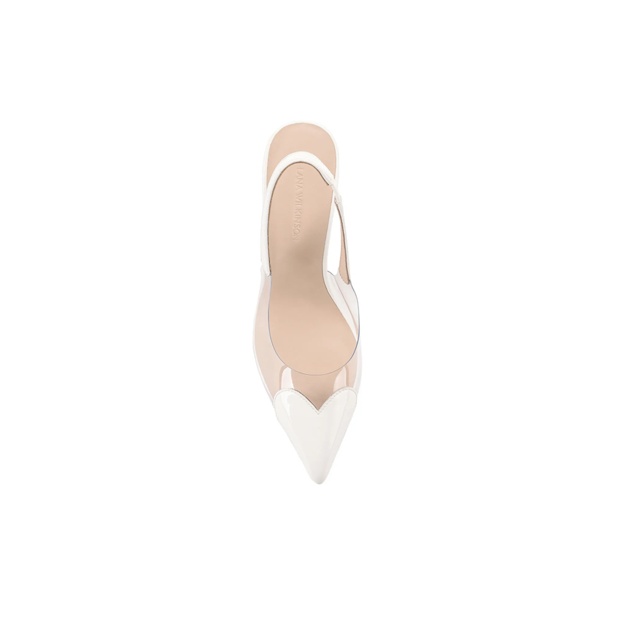 Rhiannon Pump Vinylite & White Patent Leather