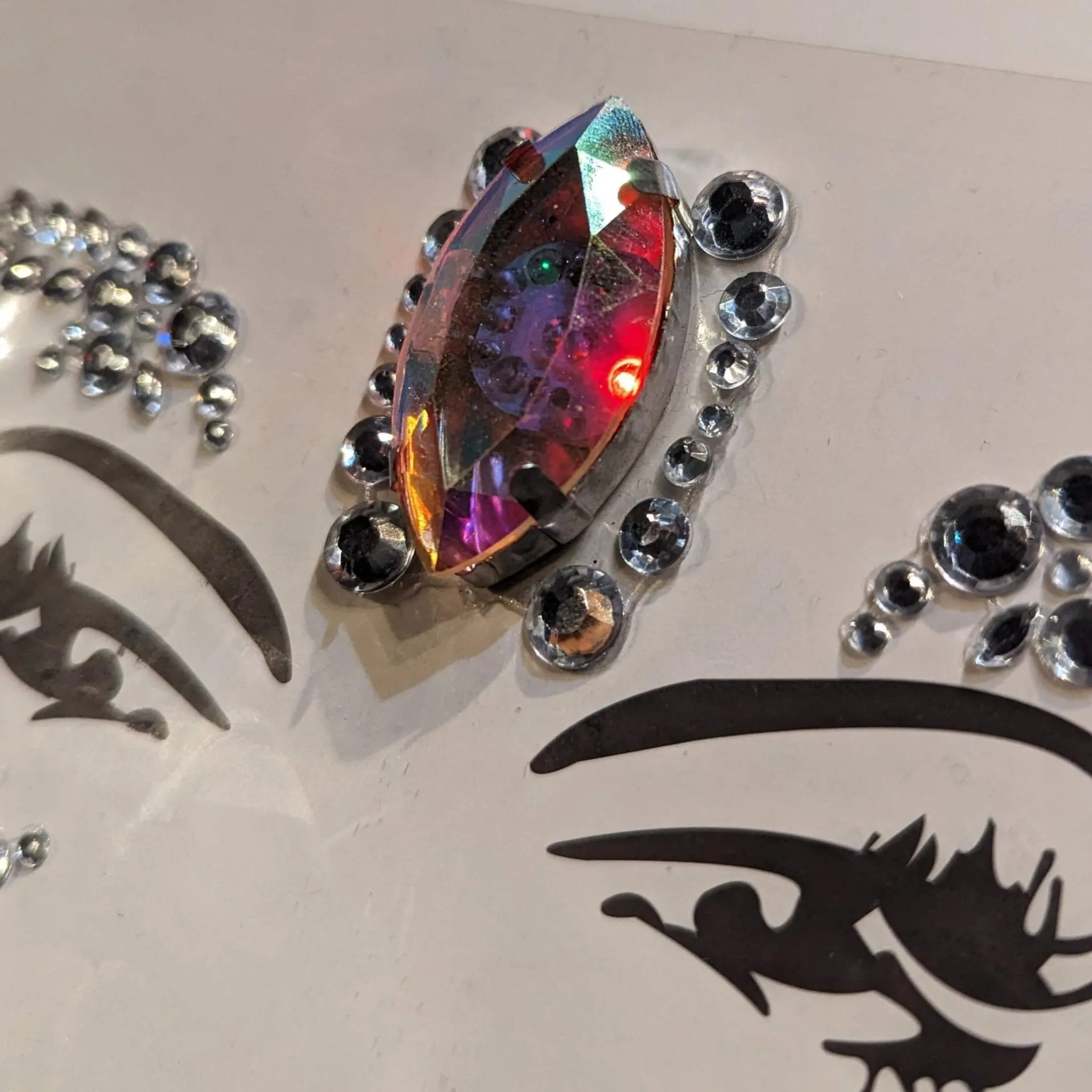 Rhinestone: LED Face Sticker Gems