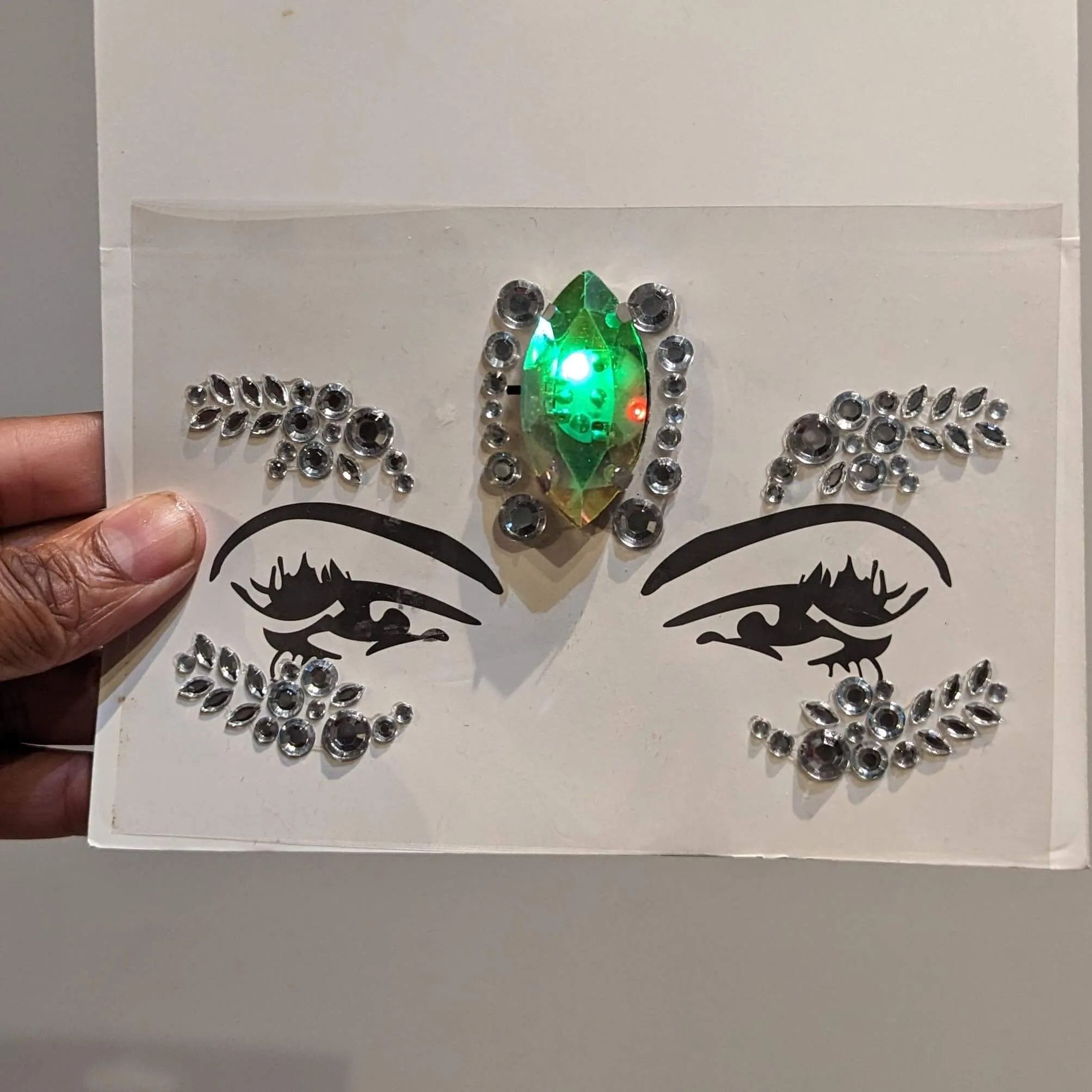 Rhinestone: LED Face Sticker Gems