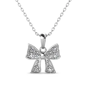 Ribbon Tie Necklace Embellished With SWAROVSKI Crystals