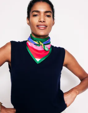 Silk Square Scarf-Multi, Rainbow