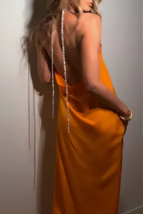 SKYLAR GOWN - TANGERINE DREAM SILK