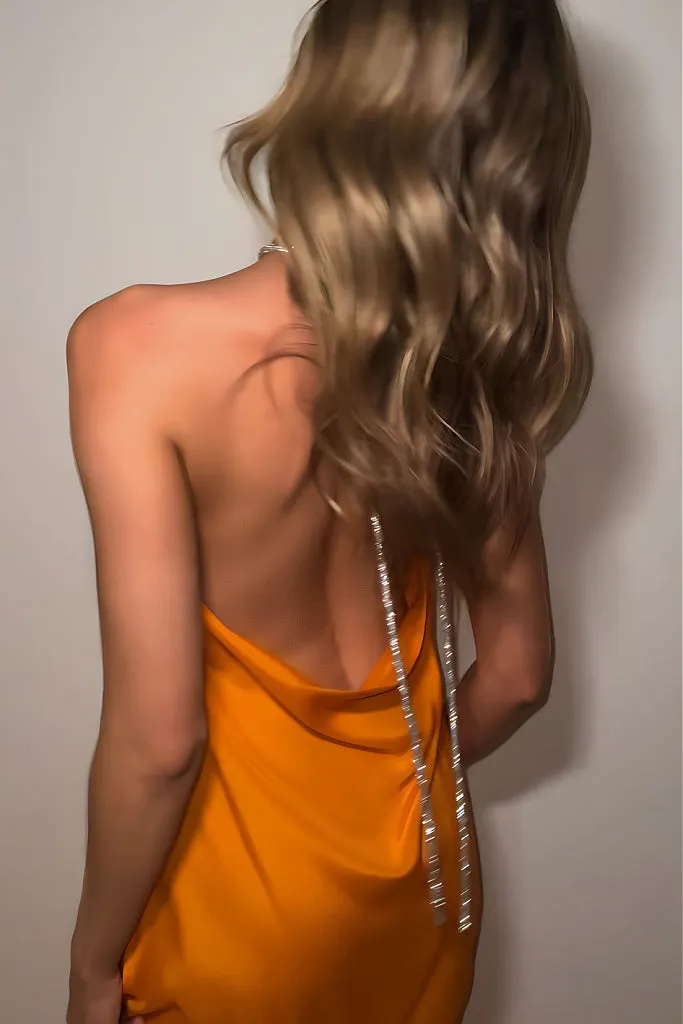 SKYLAR GOWN - TANGERINE DREAM SILK