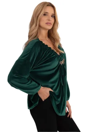 TEEK - Detachable Butterfly Long Sleeve Blouse