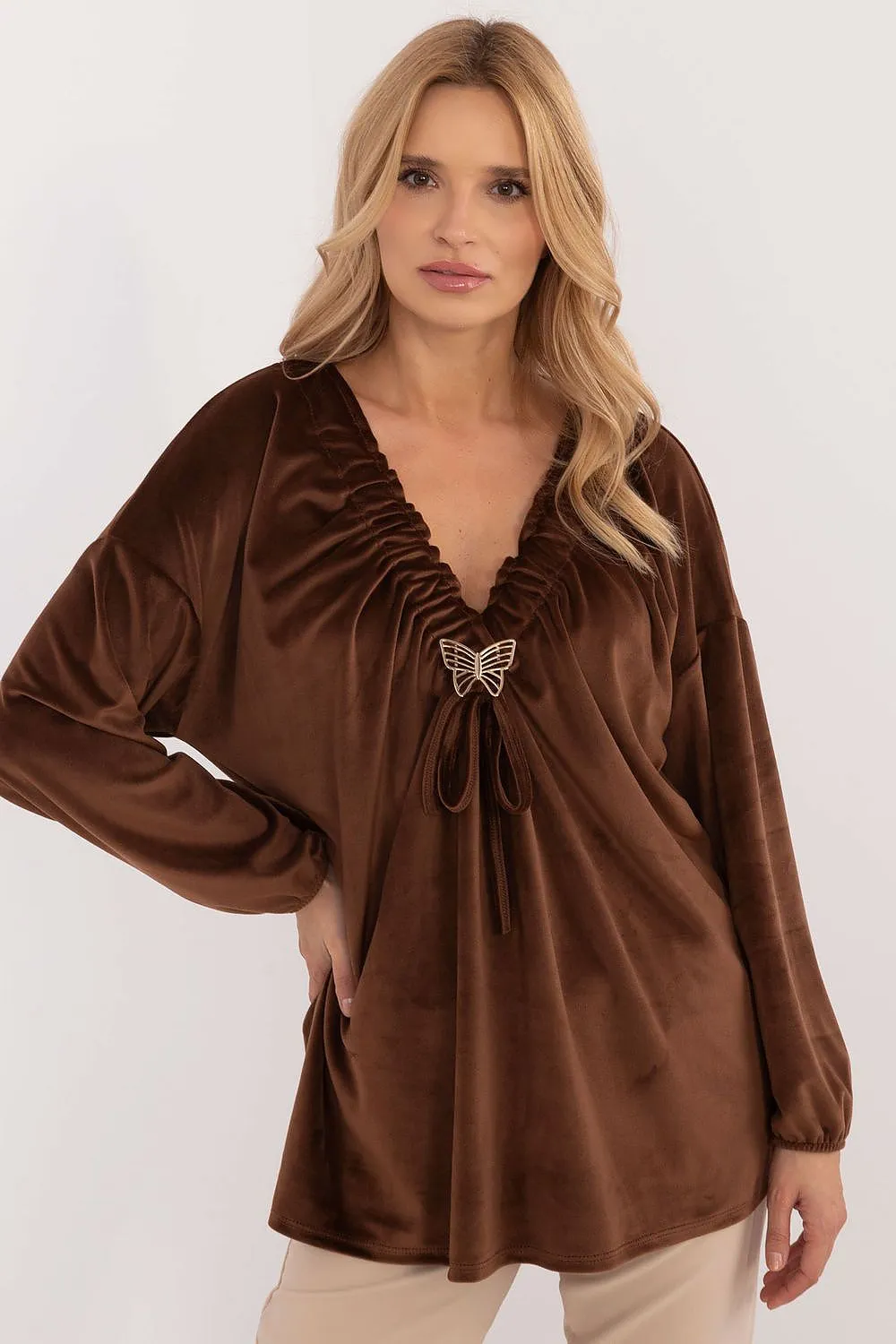 TEEK - Detachable Butterfly Long Sleeve Blouse