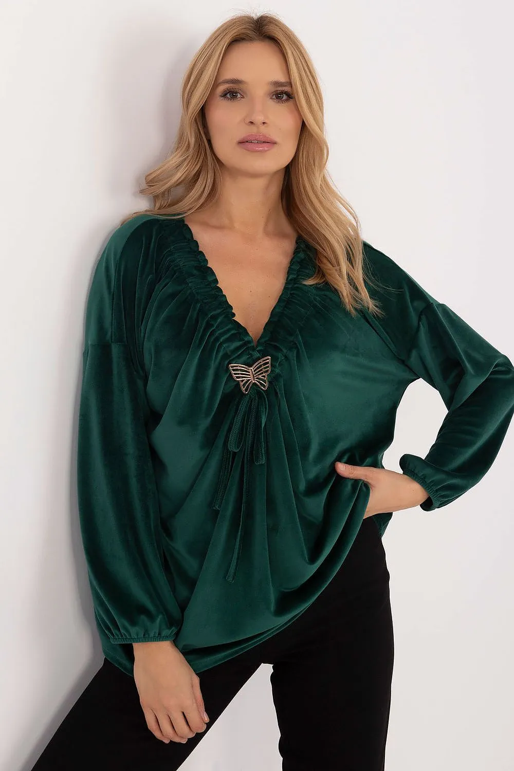 TEEK - Detachable Butterfly Long Sleeve Blouse