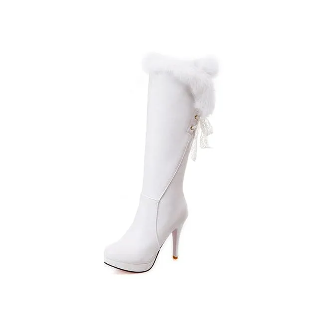 Thick High Heel Long Waterproof Party Fetish Winter Boots