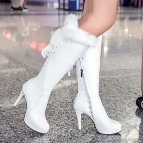 Thick High Heel Long Waterproof Party Fetish Winter Boots