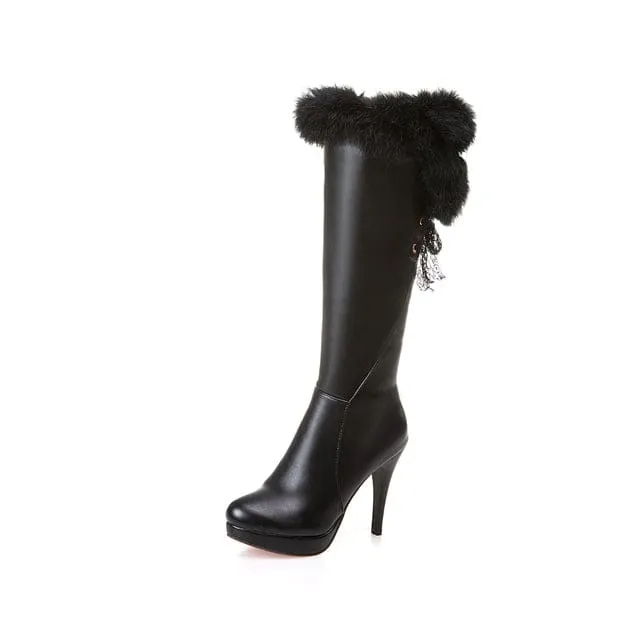 Thick High Heel Long Waterproof Party Fetish Winter Boots