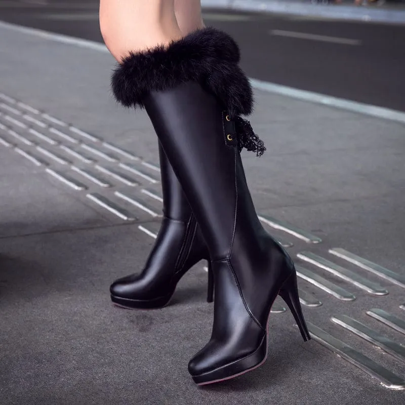 Thick High Heel Long Waterproof Party Fetish Winter Boots