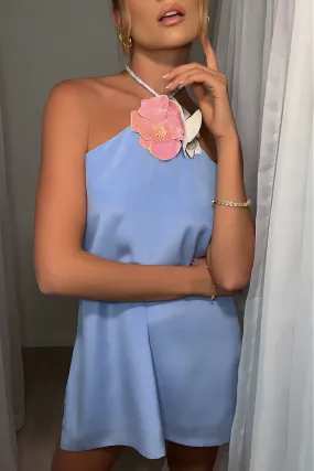 TIFFANY MINI DRESS - VIENNA SKY SILK