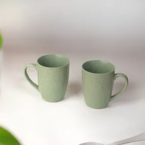 Trendy Minimalist Ceramic Coffee Mug (300 ML) - Set Of Two