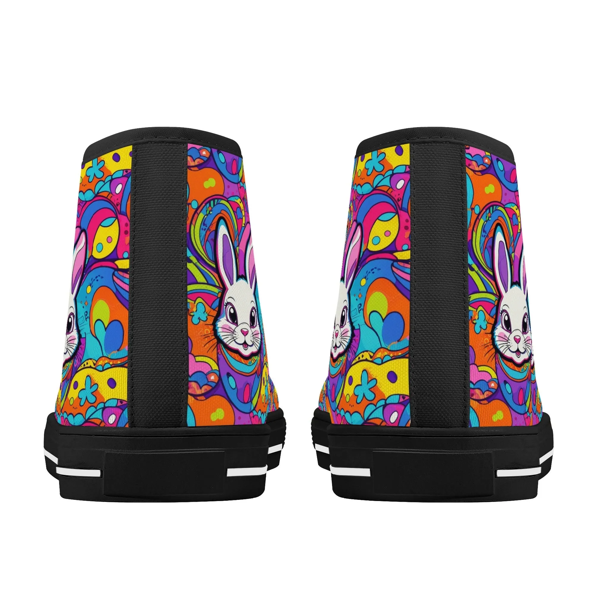 Trippy Bunny Womens High Top Canvas Shoes