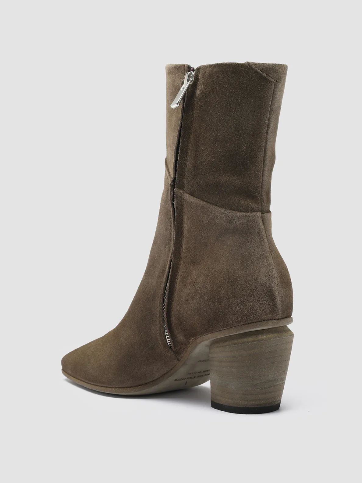 TYRONA 004 - Green Nappa Leather Ankle Boots