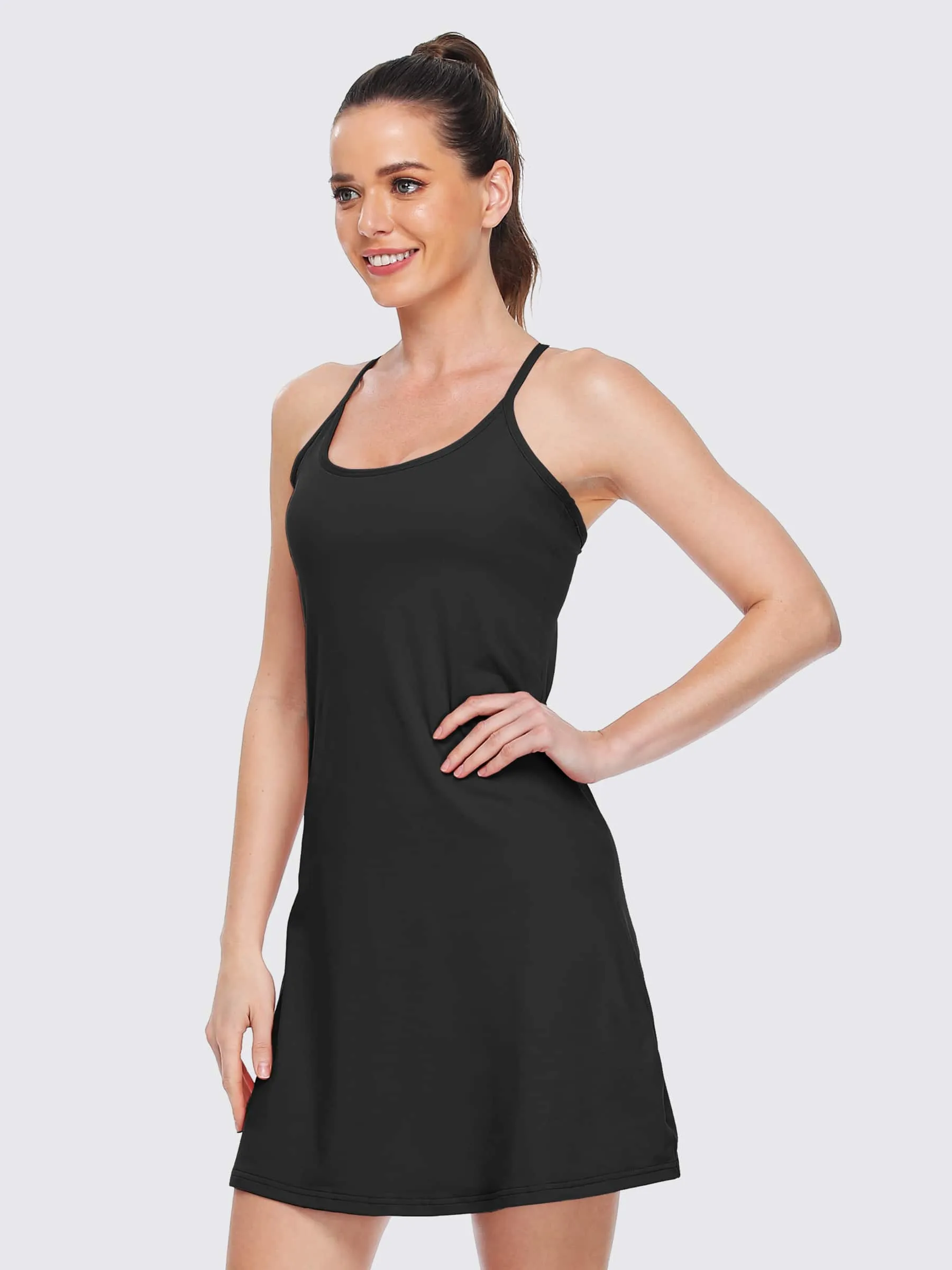 Women's Exercise Dress with Detachable Shorts