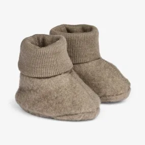 Wool Fleece Booties | Baby - grey stone