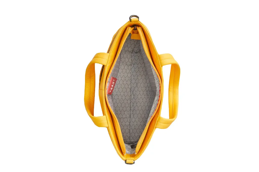Yoshi Highland Cow Yellow Leather Multiway Grab Bag